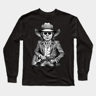 Dwight Yoakam Playing Guitar Long Sleeve T-Shirt